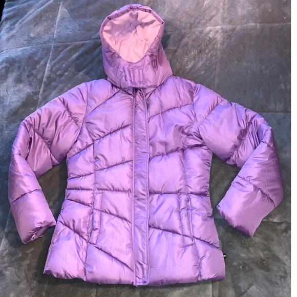 CB Sports Arctic Weather Protection Puffer Jacket Coat Purple Kids Size L 14 16 - Picture 1 of 5